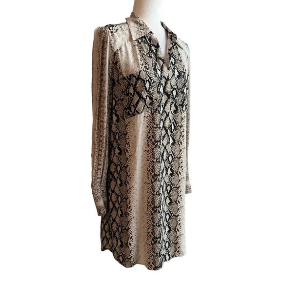 JOIE NWT $328 Talma Snakeskin Print Shirtdress Long Sleeves Women's Size Sm - Picture 7 of 11